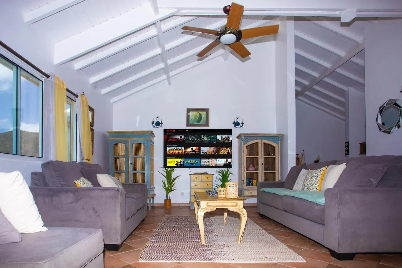 Spacious Villa With Ocean And Mountain View-4 Beds Cul de Sac 0*,  Sint Maarten/Saint Martin